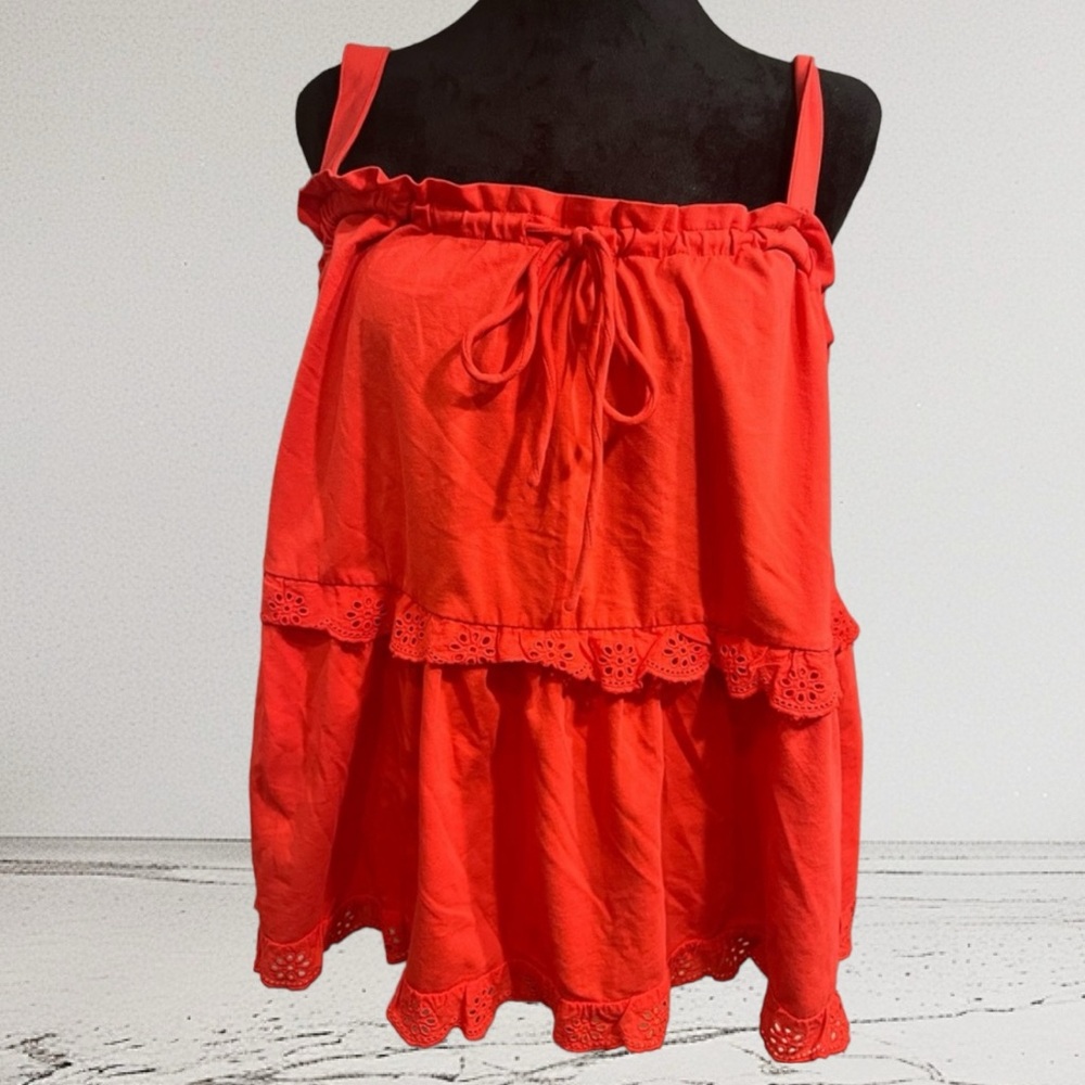Crown & Ivy Fire Red Tank Halter Top Size XL